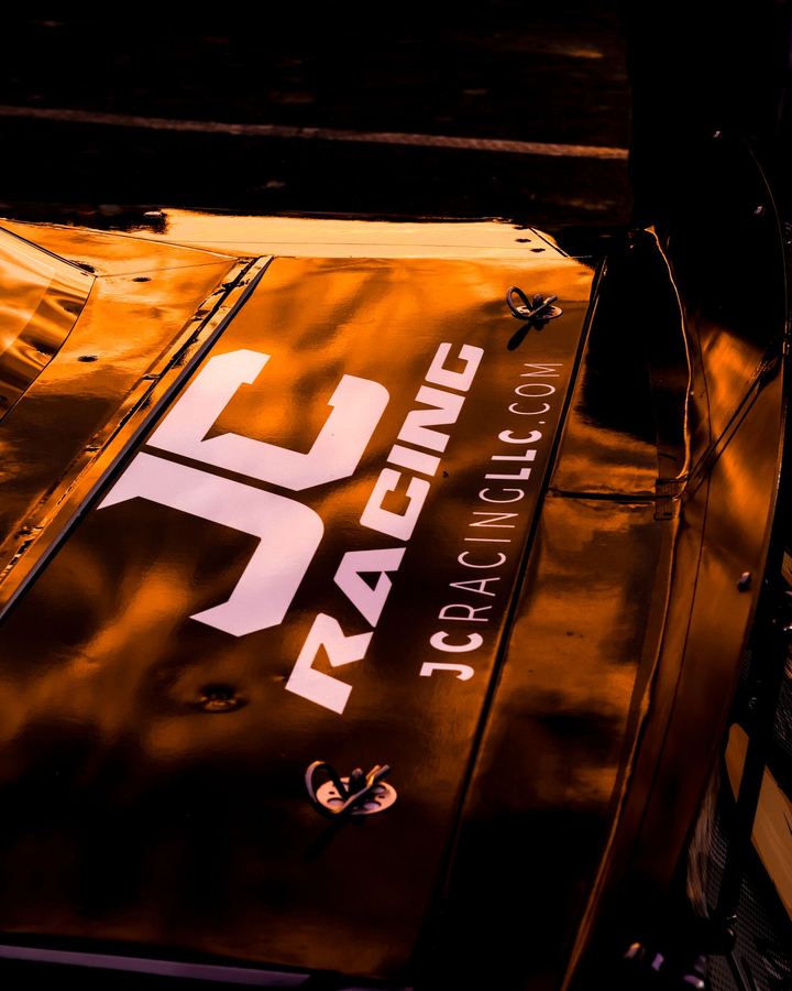 JC Racing hood at sunset